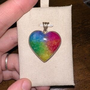 Dyed quartz pendant